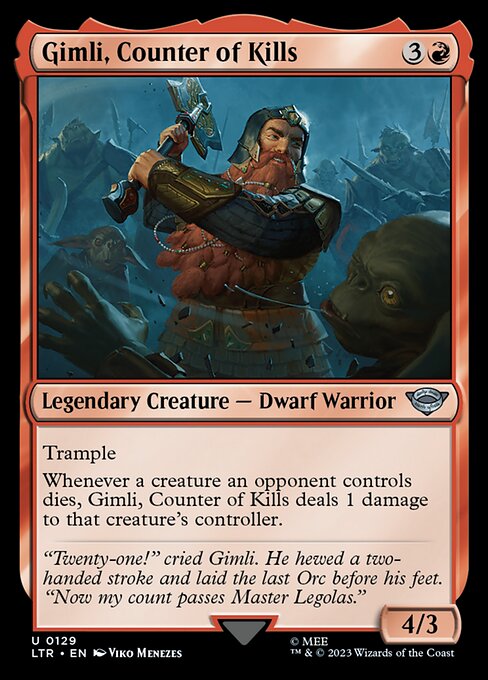 Gimli, Counter of Kills (LTR #129)