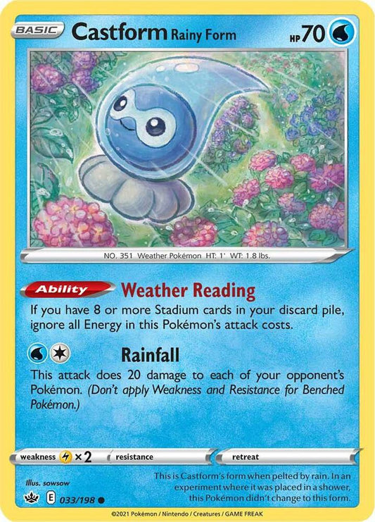 Castform Rainy Form - SWSH06: Chilling Reign