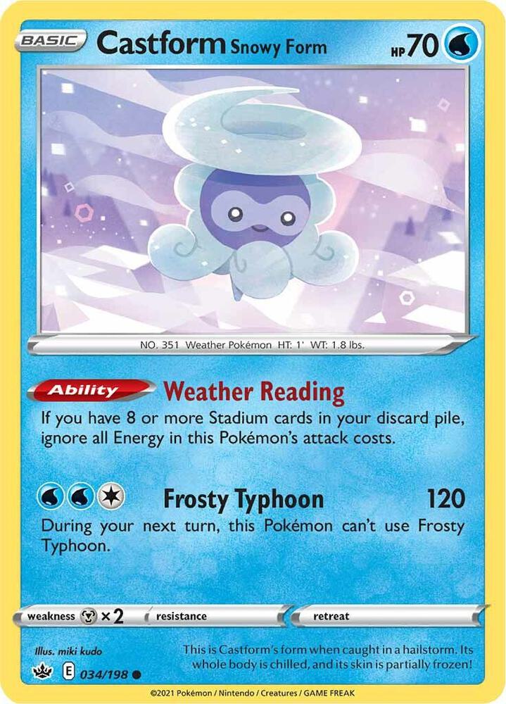 Castform Snowy Form - SWSH06: Chilling Reign (Copy)