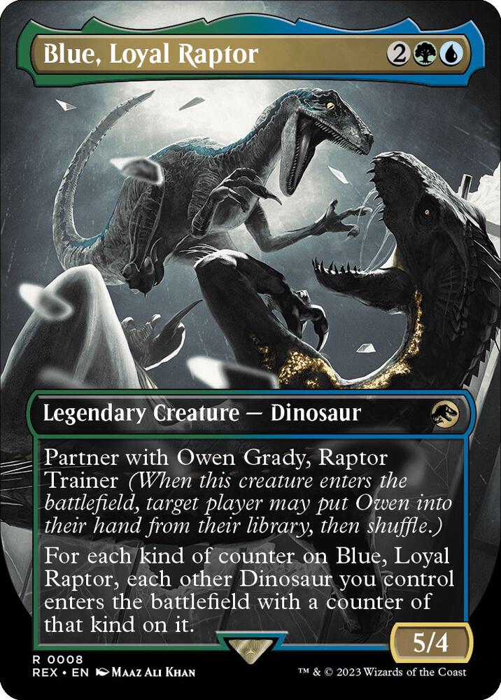 Blue, Loyal Raptor (Borderless) - Universes Beyond: Jurassic World Collection