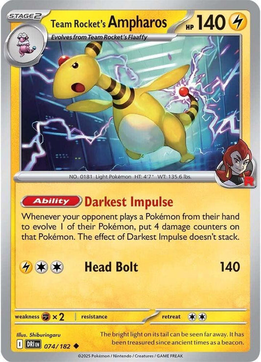 Team Rocket's Ampharos - SV10: Destined Rivals