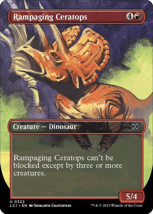 Rampaging Ceratops (Borderless) - The Lost Caverns of Ixalan