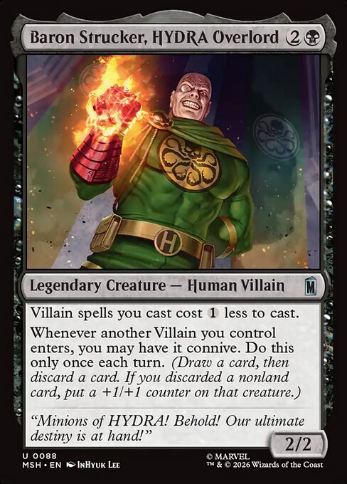 Baron Strucker, HYDRA Overlord (MSH #88)